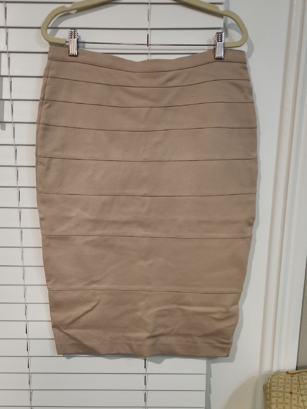 Beige Bandage Pencil Skirt